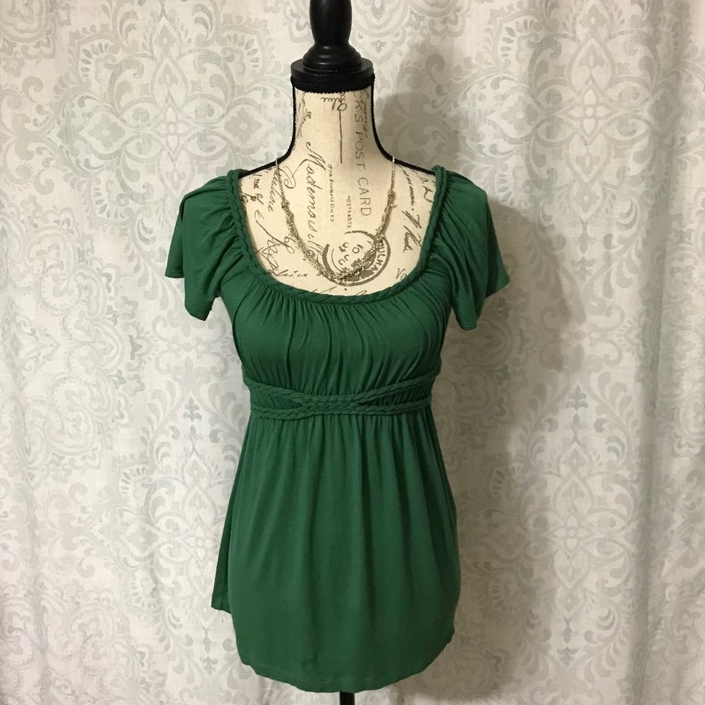 Max Studio Braided Scoop Neck Top